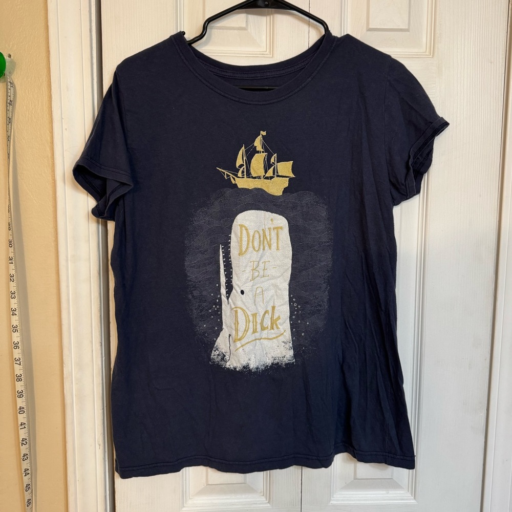 Navy Graphic Tee Moby Dick Women’s 2XL Nerdy Tee